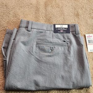 Gray Vineyard Vines NWT Performance Logo Searssucker Logo Shorts 8'inseam W42
